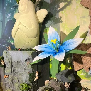 静谧公主花成品EVA泡沫花婚礼t台场景布置百合花橱窗装饰道具