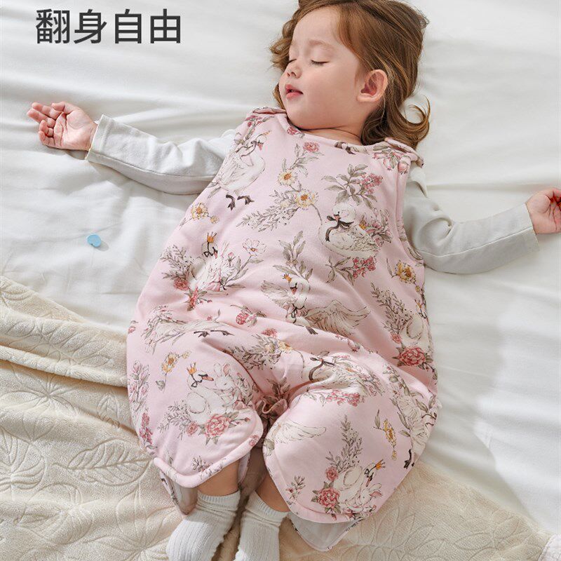 婴儿睡袋春秋冬季羊毛暖姜背心宝宝护肚子儿童防踢被神器四季通用