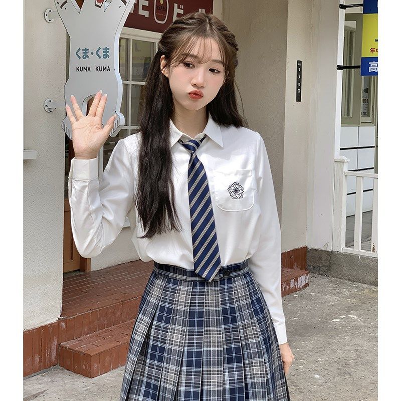 东京岁时记jk校供制服秋季女早春新款小衫衬衣长袖白衬衫女沐樱时