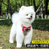 狗狗牵引绳背心式 可爱小型犬泰迪遛狗绳子比熊伸缩狗链子宠物用品