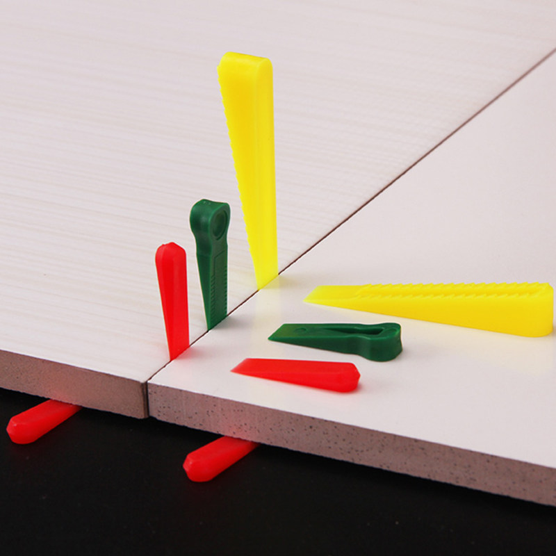 瓷砖调缝插片楔子找平器铺贴塑料隔片缝隙微调整器工具红色小垫片,基础建材,十字卡,淘宝优惠券,粉丝福利购,淘宝优惠卷