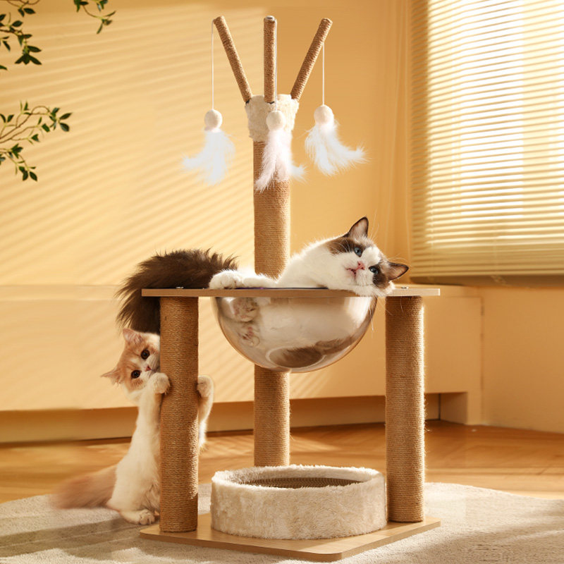 猫爬架猫玩具一体太空舱猫窝小型剑麻家用猫抓板架子猫咪爬柱用品
