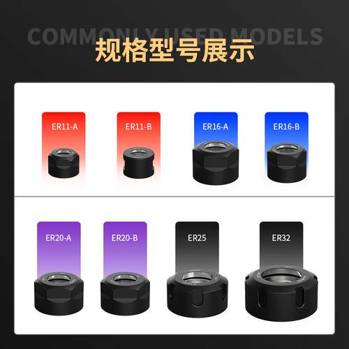 威特er32螺母高精度er20螺帽er16筒夹螺母雕刻机配件er25夹头螺母