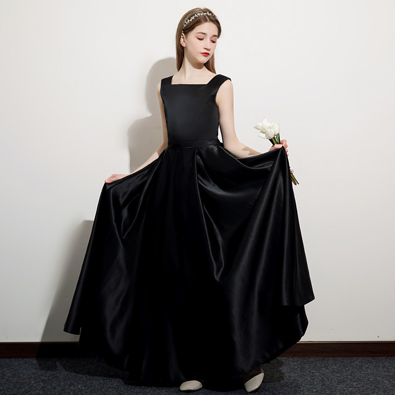 少女大童小提琴演奏朗诵气质长款公主裙儿童钢琴主持人演出晚礼服