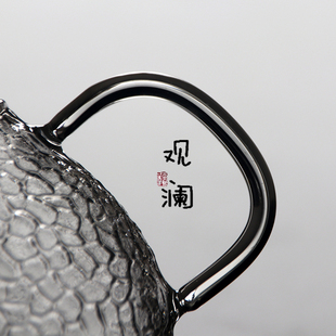 耐热玻璃冷水杯家用凉水杯办公室男女喝水杯子大容量带把便携茶杯