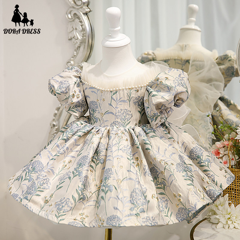 新款儿童礼服公主裙主持人钢琴演奏礼服女童生日周岁蓬蓬裙洋气