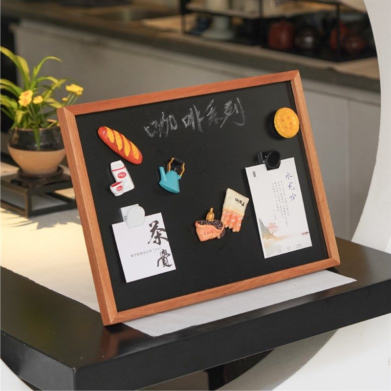 立式桌面广告牌实木木金属小黑板咖啡厅奶茶店磁吸留言板摆摊DIY,文具电教/文化用品/商务用品,黑板/黑板贴,淘宝优惠券,粉丝福利购,淘宝优惠卷