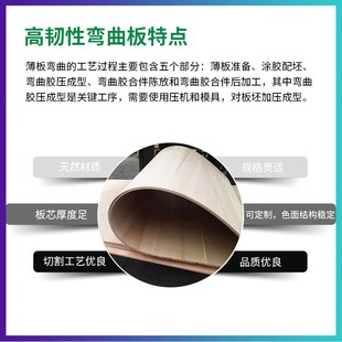 3~12mm弯曲板软木家具造型多层胶合板可随意弯曲圆柱子圆弧板转角