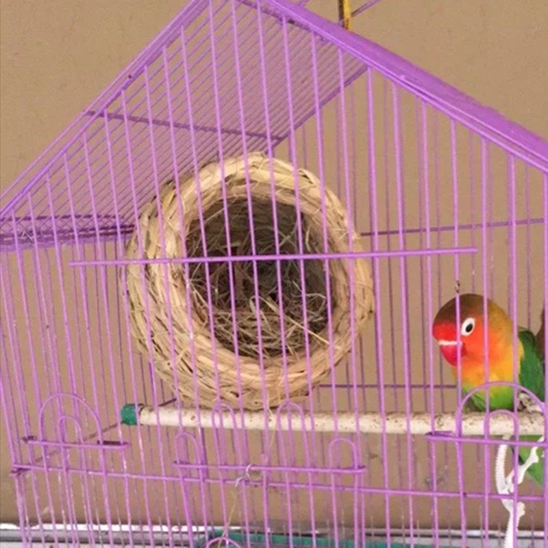 牡丹文鸟珍珠虎皮鹦鹉十姐妹七彩窝草编鸟窝鸟巢窝繁殖窝一个包邮