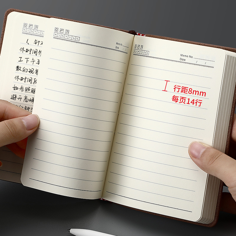 3本装随身小本子简约复古便携式防水皮面记事本B6小号笔记记录本