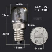 e14耐高温烤箱灯泡耐热商用微波炉230V电热炉烘300度烤炉专用灯泡