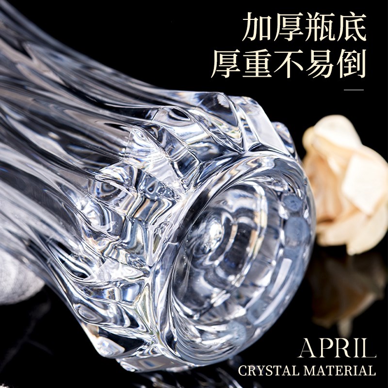 芍药专用花瓶中古风高级感插芍药花瓶客厅插花透明水养玻璃大花瓶图片