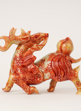 天然玉石福禄寿鹿电视柜轻奢摆件 家居客厅装饰品礼品新结婚礼物