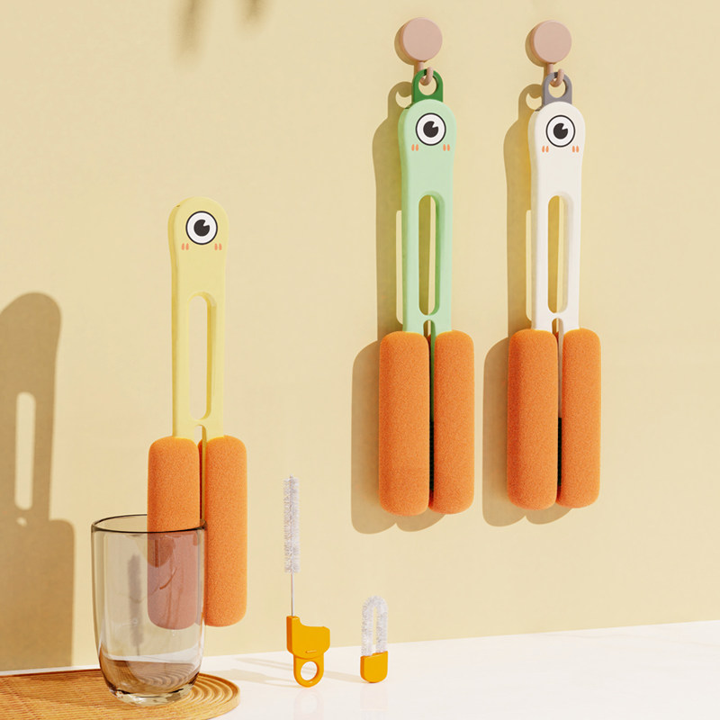 杯刷洗杯子神器厨房海绵奶瓶杯口杯盖多功能四合一清洁长柄小刷子,家庭/个人清洁工具,杯刷/瓶刷,淘宝优惠券,粉丝福利购,淘宝优惠卷