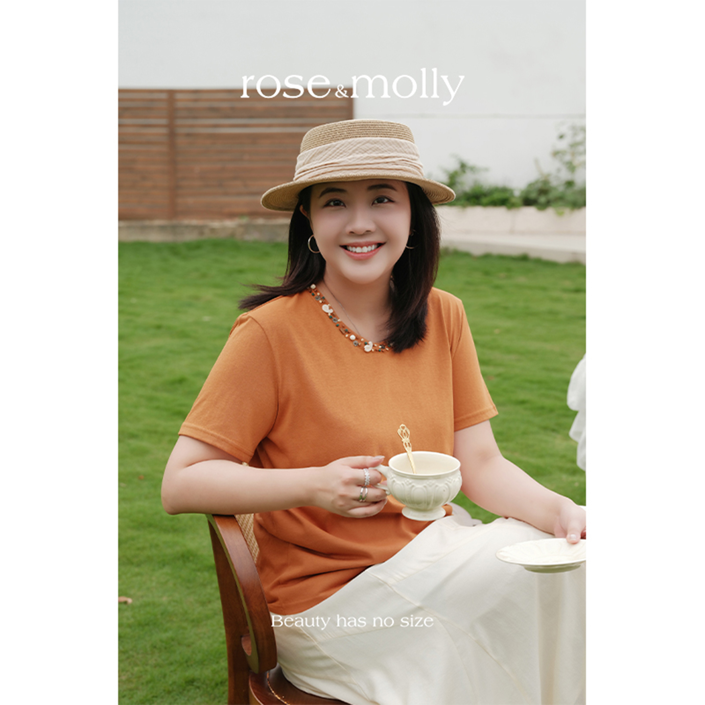 ROSEMOLLY亮片圆领短袖女上衣