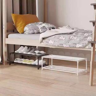 鞋架宿舍床下床底寝室小型大学两层学生简易下铺双层小窄桌下鞋柜