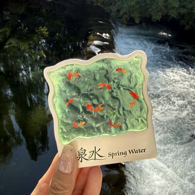 山东济南趵突泉锦鲤透光磁吸冰箱贴创意旅游打卡收藏纪念品伴手礼