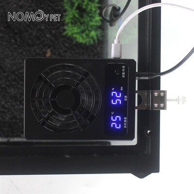 诺摩爬虫箱数显制冷通风扇降温散热换气背夹智能温湿度感应控制器