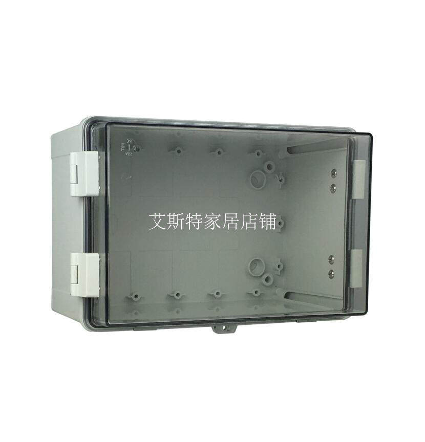 透明盖带锁带扣卡扣防水接线盒 透明塑料电器盒 户外电气密封箱