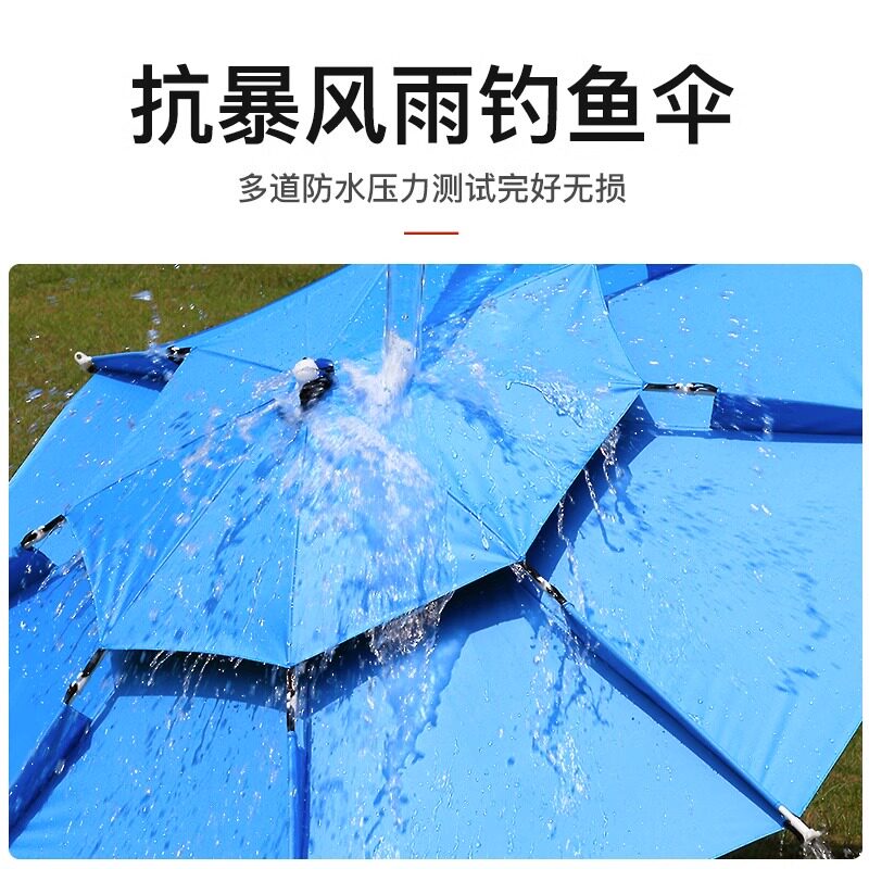 2023新款大钓伞加厚黑胶钓鱼伞拐杖伞手杖伞防晒防暴雨遮阳伞折叠