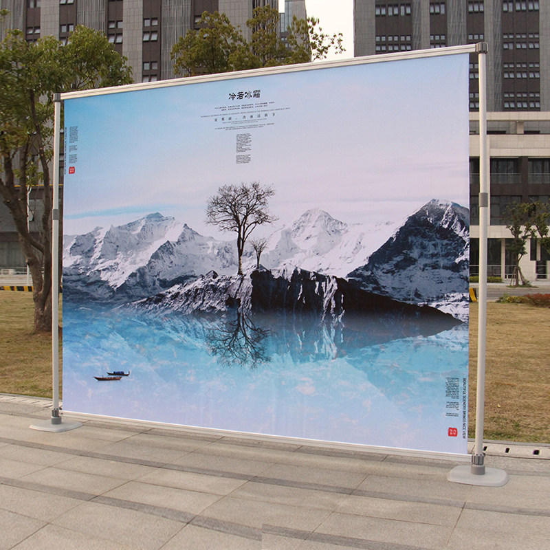 加厚铝合金快速布展快展展架广告屏风背景架展板KT板展示架快展架