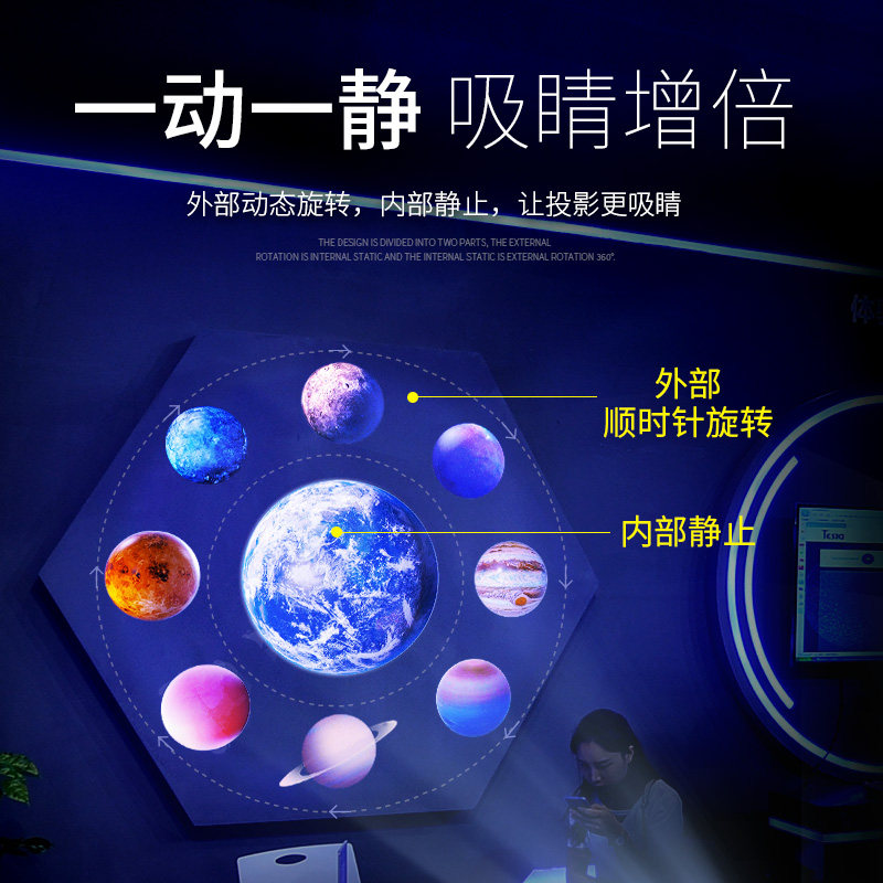 动静结合logo广告投影射灯文字图案定制门头店铺户外防水地面旋转