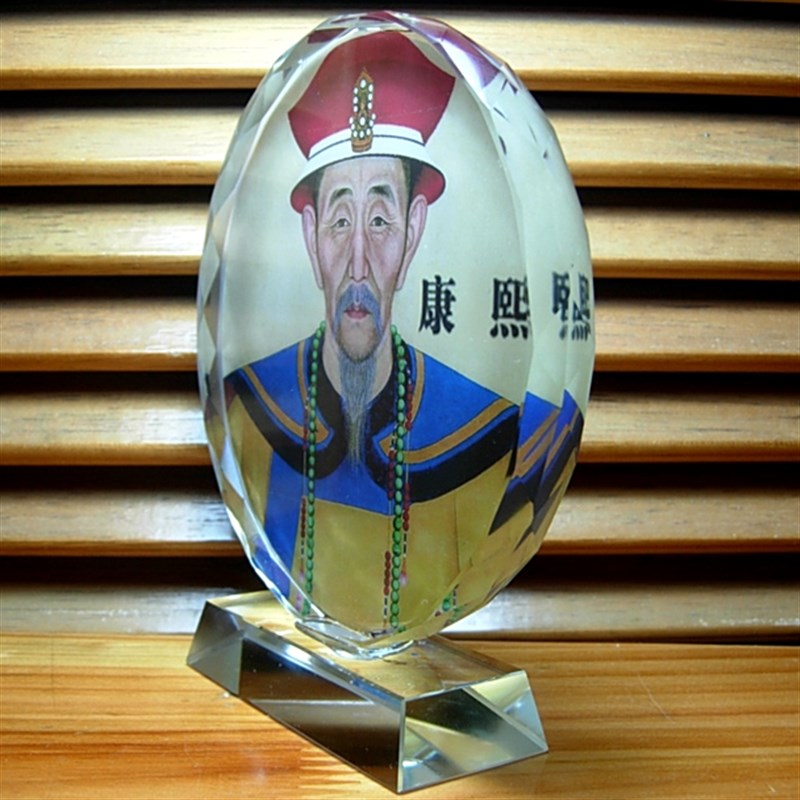 康熙皇帝摆设纪念品礼物装饰品清圣祖玩偶摆件水晶模型人偶公仔