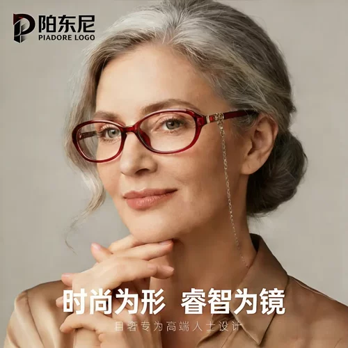 时尚潮流老花镜女小窄框老花眼镜