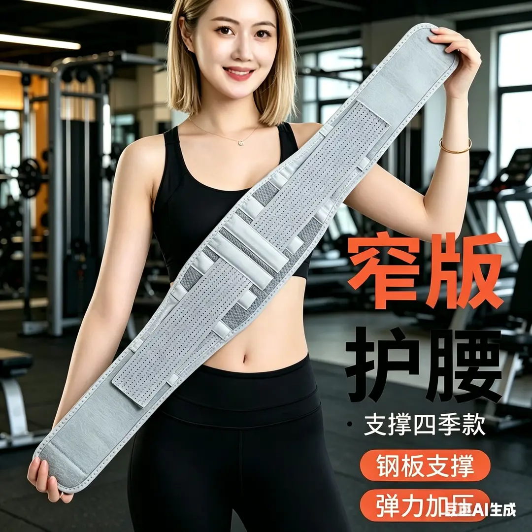 沫香钰四季护腰带可拆卸钢板运动