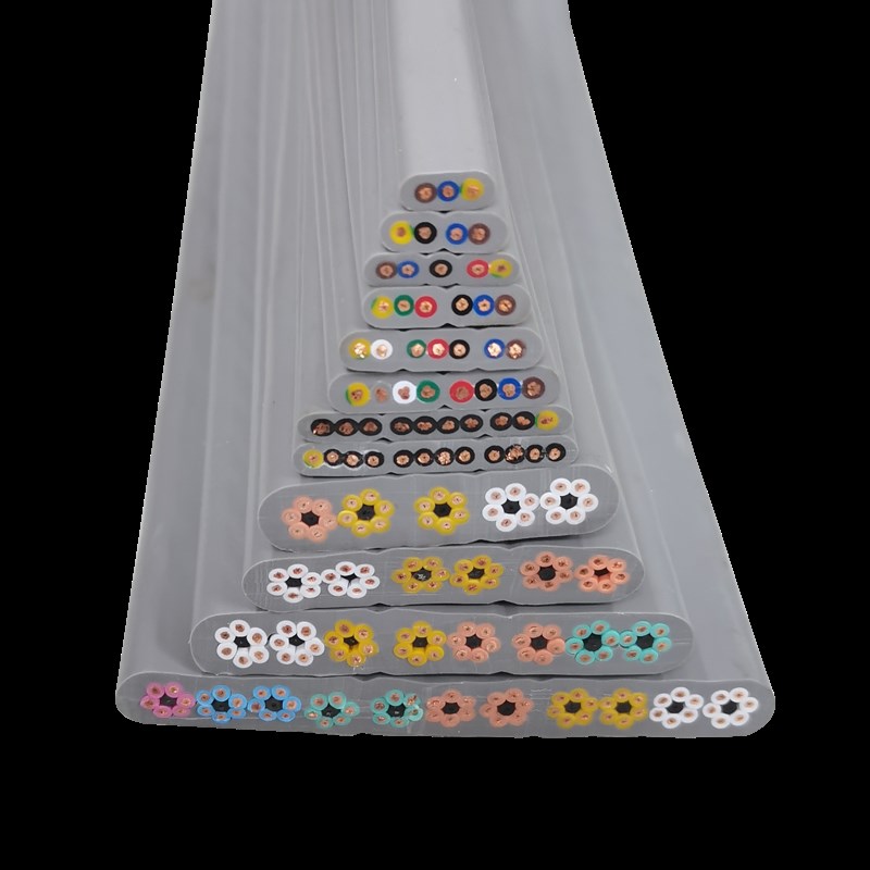 YFFB扁平高柔h拖链电缆 2-66芯0.75-70平方行车电梯升降机随行电