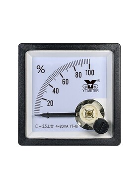 CP48模拟电流表4-20ma输入50a 100a变频器专用表99c1 yt48 sq48