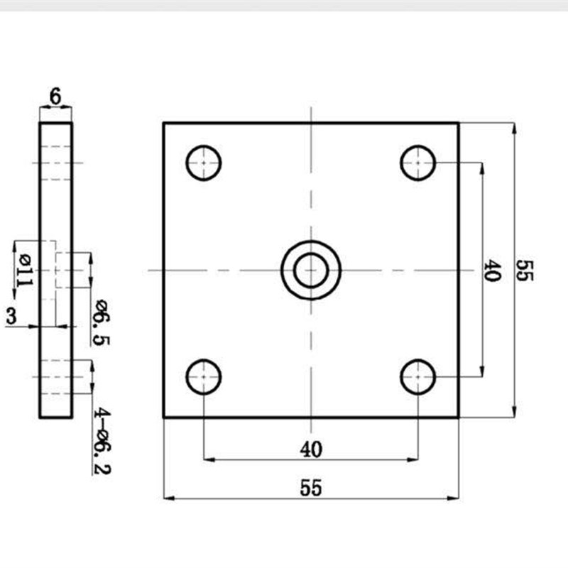 电动推杆平底座平面推杆电机螺纹微型小型电动推杆底座上下平板