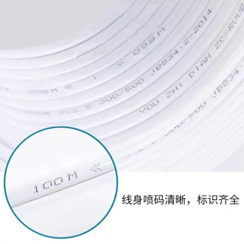 电源线电线2芯RVVB.0.75/1/1.5/2G.5/4平方软护套线防水防冻平行