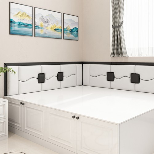 定做榻榻米软包炕围子墙围儿童防撞软包背景墙靠背床头板软包自粘