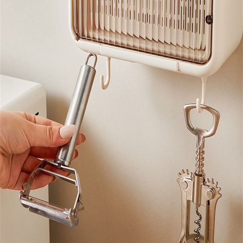 厨房筷子筒壁挂式筷子收纳盒带盖子防尘筷笼家用沥水餐具勺子筷篓