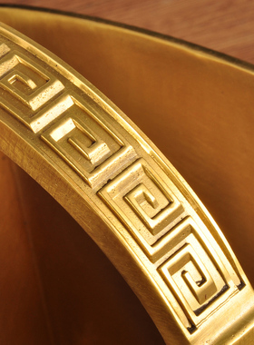 黄铜招财斗摆件日进斗金铜篮子聚宝盆家居客厅装饰品乔迁开业礼品