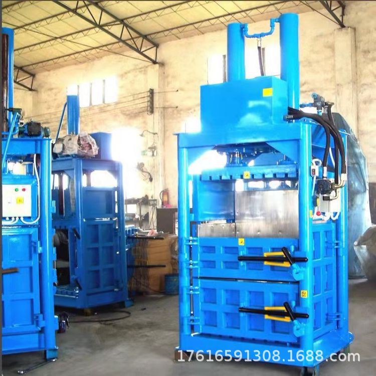 废海绵编织袋小型打包机 60吨双缸液压机塑料薄膜液压机半自动机