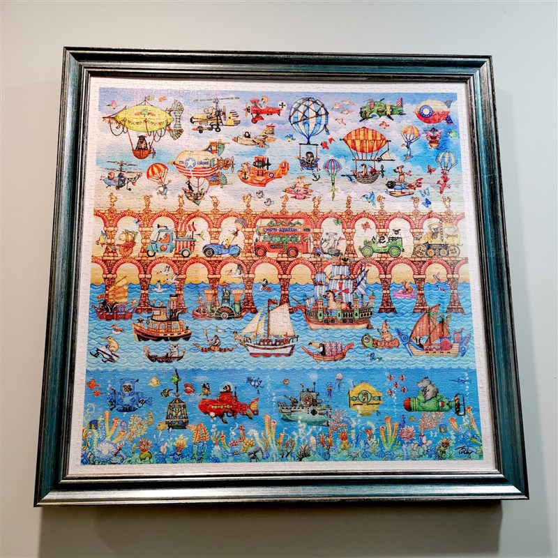 实木拼图框1000片复古相框300500片拼图相框3DJP拼图框2000片画框