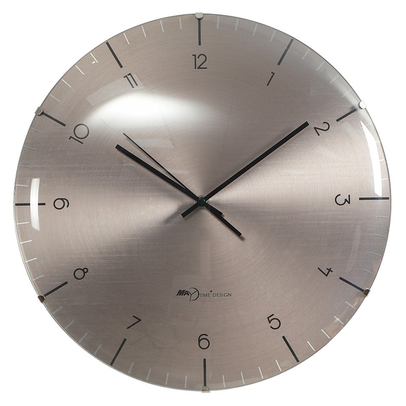 北欧极简轻奢挂钟客厅圆形钟表挂墙餐厅创意时尚凸面金属玄关时钟