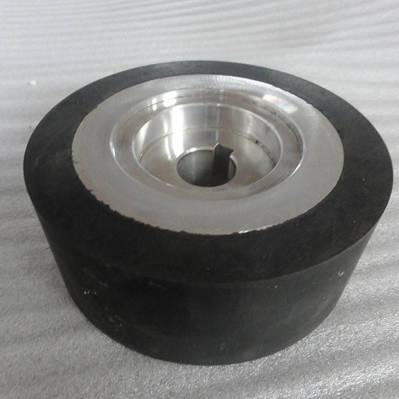 砂带机轮子电机轮调偏轮包胶铝轮橡胶轮主动轮从动轮去磨毛刺抛光