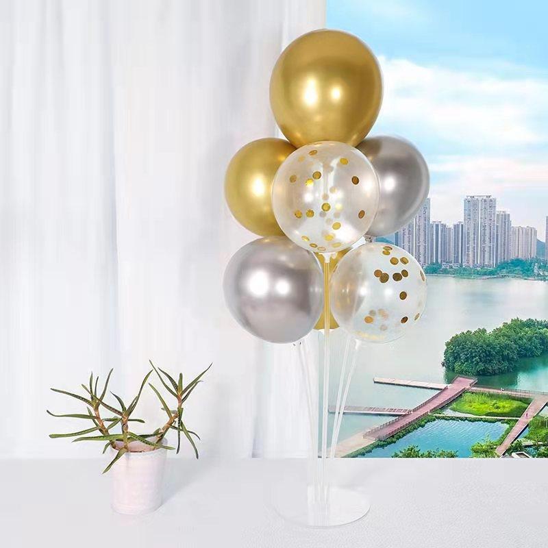 桌飘气球儿童生日快乐宴会汽球开业野餐派对场景装饰布置支架底座