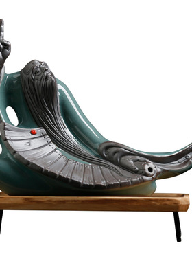 老子像 道德经陶瓷雕像工艺品摆件办公室客厅玄关博古架书房摆设