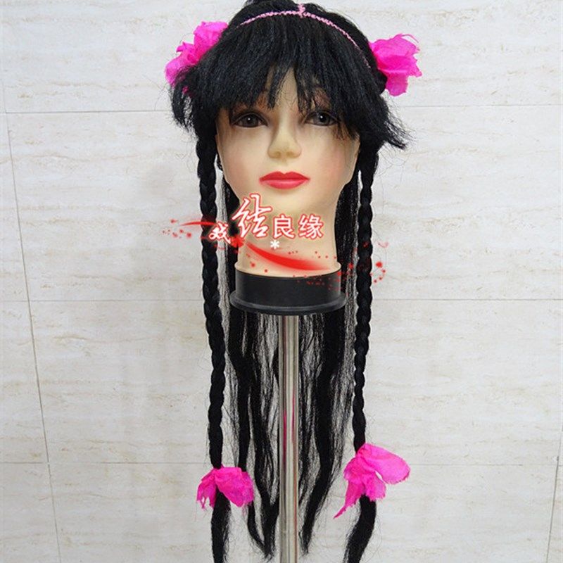 古装神话仙童头套 戏曲男童假发 戏剧用品哪咤头饰 娃娃发