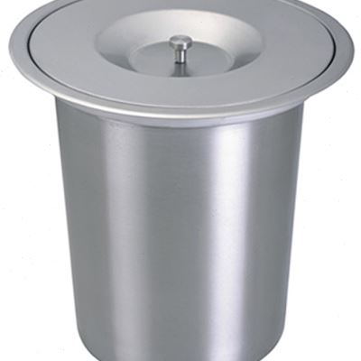 304不锈钢厨房台面垃圾桶嵌入式橱柜家用桌面水槽拉丝隐藏清洁桶