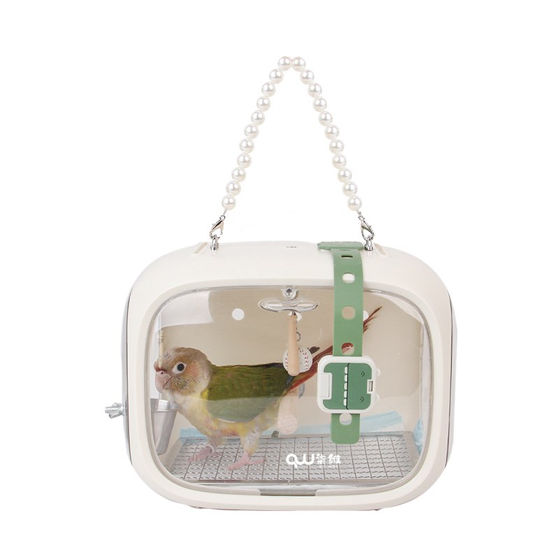 手养鹦鹉外出便携包玄风牡丹虎皮外出笼内食盒站架透气多功能鸟笼