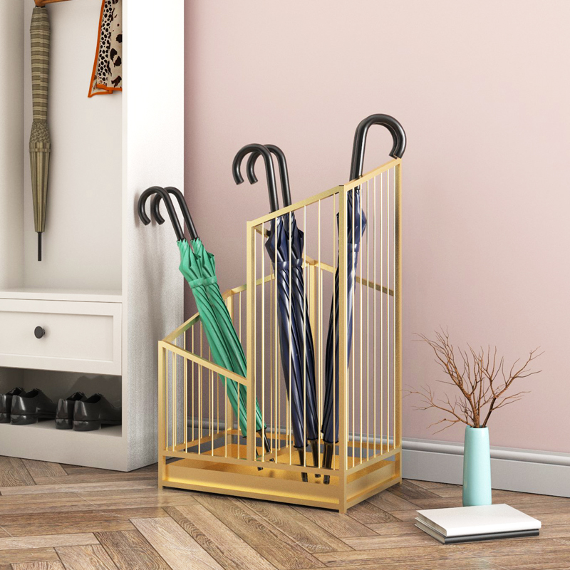 北欧铁艺雨伞架酒店门口雨伞桶放伞架家用电梯口立伞筒收纳置物架