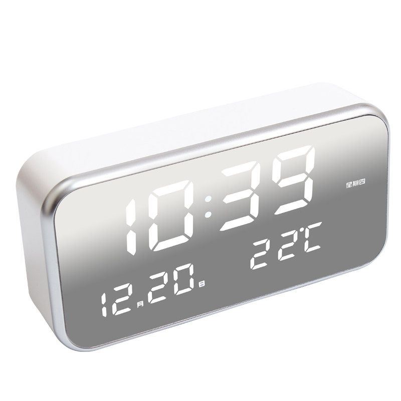 大字闹钟表座钟电子时钟数字客厅静音桌面时尚床头夜光多功能学生