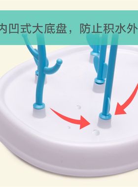 婴儿奶瓶沥水架晾干架凉干燥架放奶瓶架子沥干的置物支架防尘收纳