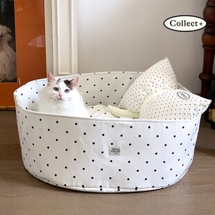 猫窝半封闭式 艺术收藏夹 宠物用品睡觉垫子小型犬安全感耐抓耐磨