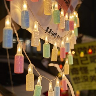 饰灯网红后备箱场景布置神器 户外夜市摆摊氛围灯彩灯串灯啤酒瓶装